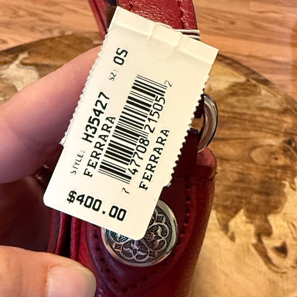 Brighton Red Embossed Crossbody Bag - Picture 2 of 13